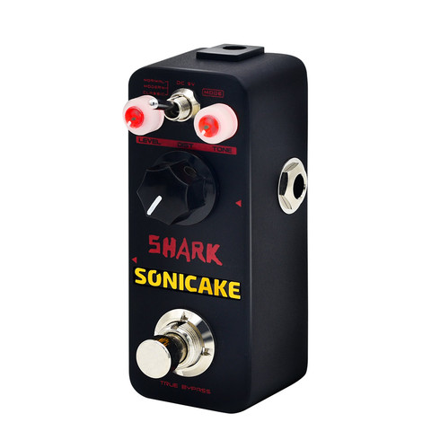 Sonicake Shark Distortion Pedal Wide-Ranging Effects Pedal 3 Sound 15cm Guitar Cable Gift QSS-05  ► Photo 1/6