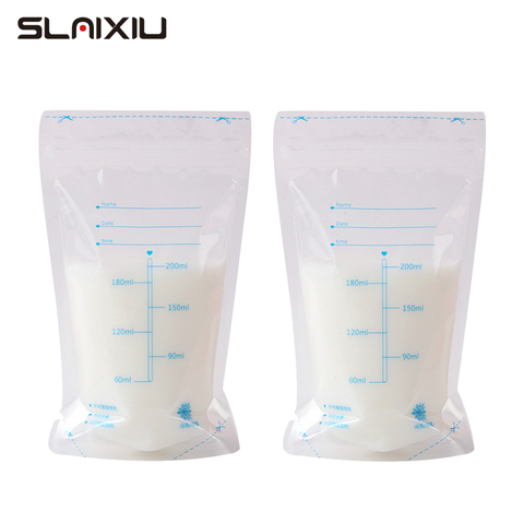 30/60/90 Pcs/Bag 200ml Milk Freezer Bags Milk Baby Food Storage Breast Milk Storage Bag BPA Free Baby Safe Feeding Bags Feeding ► Photo 1/6