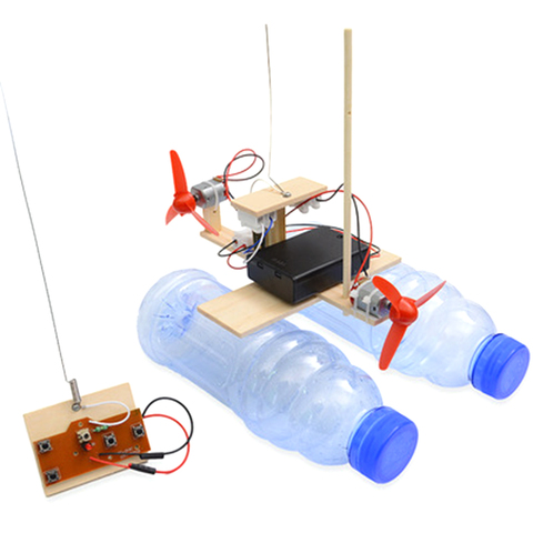 DIY RC Airboat Model Science Experiment Puzzle Assembly Toy For Students Boys Kids Diy Educational Science Kits ► Photo 1/6