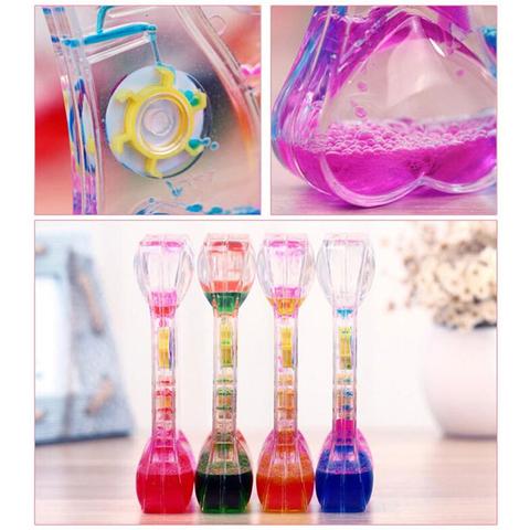 Double Heart Floating Liquid Oil Acrylic Drip Oil Hourglass Timer Motion Bubble Oil Hourglass Liquid Hourglass Timer Home Decor ► Photo 1/6