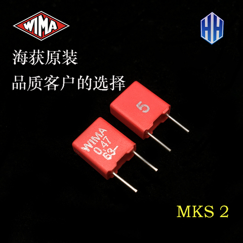 1pcs MKS2 5MM Germany WIMA  0.15uf 0.33uf 0.47uf 470nf 680nf 63v 100v 330nf hi-fi Film capacitor Nonpolar audio ► Photo 1/6