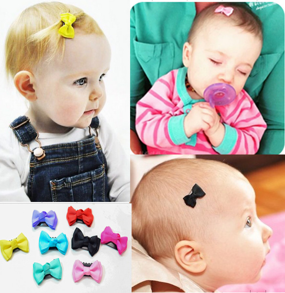 10/5PCS Kids Baby Girl's Bow Mini Hairpins Ribbon Hair Bow Latch Clips Hair Clip 