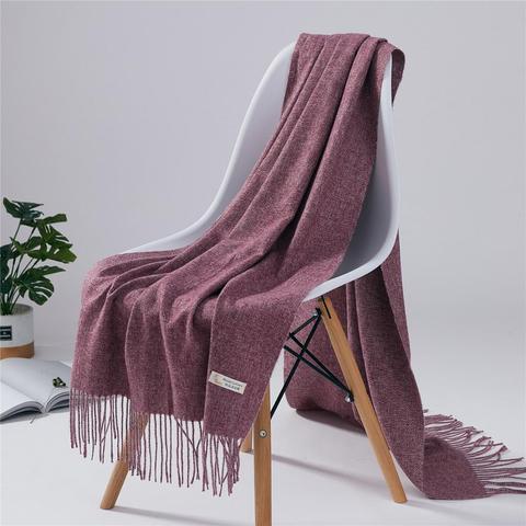 Solid Cashmere Pashmina Beautiful Winter Warm Scarf Small Plaid Women Shawl Long Tassel Speckled Color Wraps Soft Feeling ► Photo 1/6