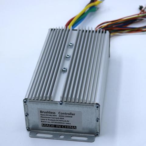 GREENTIME 24 MOSFET 2000W/2500W 48-60V 60Amax BLDC motor controller, EV brushless speed controller ► Photo 1/2