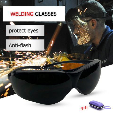 Welding Protective Glasses Welder Working Anti-UV Anti-wind Sand Argon Arc Welding Glare Protection Eye Labor Insurance Glasses ► Photo 1/6