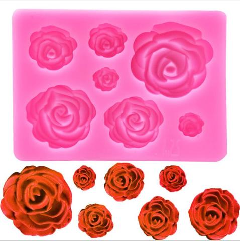 3D Rose Flower Silicone Mold Fondant Cake Decorating Tools DIY Candy  Chocolate Gumpaste Mould Candle Soap Resin Clay Moulds