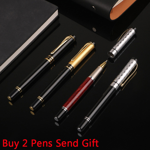 Classic Design Hot Selling Luxury Full Metal Roller Ballpoint Pen Business Men Signature Writing Pen Buy 2 Pens Send Gift ► Photo 1/6