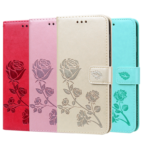 Fashion Rose Leather Flip Cover For Huawei Honor 8A 8S 8C 8X 20 9X 7C 7A Pro 10 Lite 10i Y7 Y6 Y5 2022 JAT-LX1 Wallet Case Shell ► Photo 1/6