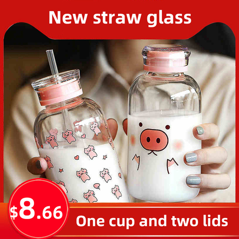 Kawaii Water Bottle for Girls Cute Kids Water Bottles with Straw,Cute Water  Leak Proof Bottles Portable Leakproof Water Jug For - AliExpress