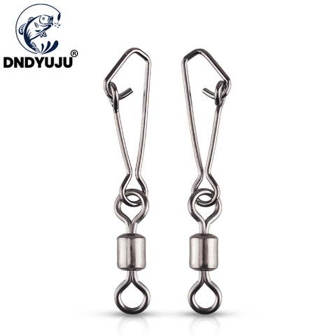 DNDYUJU 10/20/50/100Pcs Fishing Connector Barrel Swivels Snap