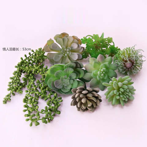 Artificial Succulents Plants Home Garden Bedroom Living Room Office Decoration Accessories Fake Plants Desktop Mini Small Bonsai ► Photo 1/6