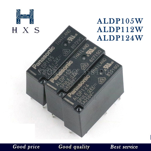 5PCS Relay ALDP105 ALDP112 ALDP124 ALDP105W ALDP112W ALDP124W 5V 12V 24V 5A 250V DIP4 New and original ► Photo 1/2