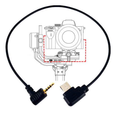 TypeC to 2.5mm L1 RSS Control Cable for Panasonic GH5 G95 GH4 GH3 Camera & DJI RSC2 RS2 RONIN-SC Ronin SC Type-C USB-C ► Photo 1/3