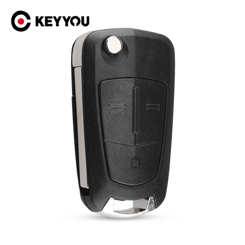 KEYYOU 3 Butoons Folding Flip Remote Key Case Shell Fob For Vauxhall / Opel / Astra H / Corsa D / Vectra C / Zafira ► Photo 1/6
