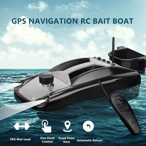 GPS Navigation Automatic Return RC Fishing Boat Double Independent Control Hopper 500M Distance 3KG Load Anti-storm RC Bait Boat ► Photo 1/6