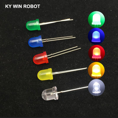 3mm Diffused LED White Red Green Blue Yellow Orange 20mA 3V DIY Lamp kit