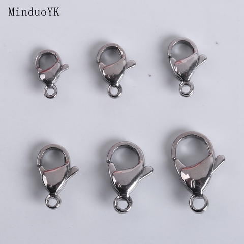 20Pcs/Lot Stainless Steel Lobster Clasps For Jewelry Making Necklace Bracelet Finding End Clasps Connectors Hooks Accessories ► Photo 1/6