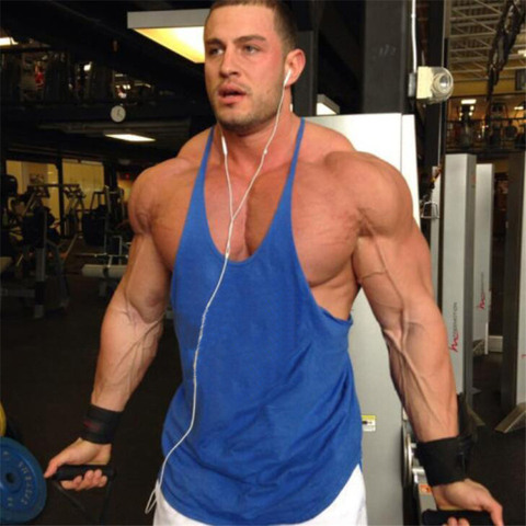 Brand Casual Clothing Bodybuilding Tank Top Men Gym Fitness Vest Singlet Sleeveless Shirt Solid Cotton Muscle Sports Undershirt ► Photo 1/6