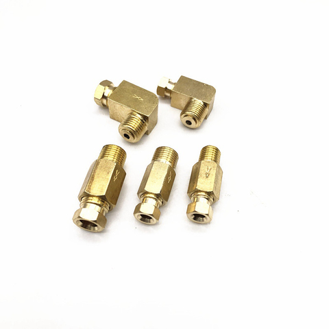 Brass One Way Check Valve Tube Pipe Fitting Connector For Oil Lubrication System ► Photo 1/1