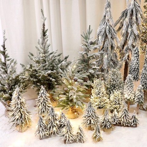 New Year Artificial PE Mini Christmas Tree Ornament Tabletop Xmas Pine Trees Home Office Decoration Shopping Mall Festive Decor ► Photo 1/6