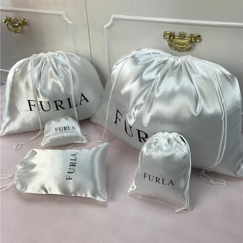 Smoothly Silk Hair Bags Cloth Shoes Jewelry Packaging Gift Wrappling Bright  Satin Dust-proof Drawstring Pouch Custom Logo Print - Price history &  Review, AliExpress Seller - HAODOUER Store