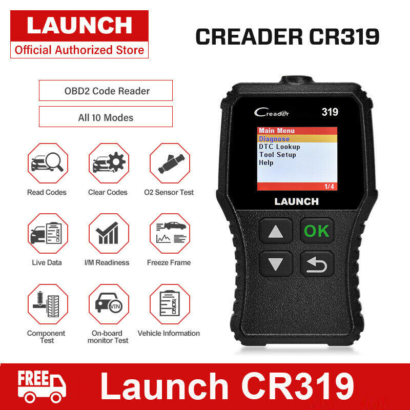 LAUNCH CR6001 Full OBD2 Scanner Engine O2 Sensor Test Auto Code Reader Scan Tool