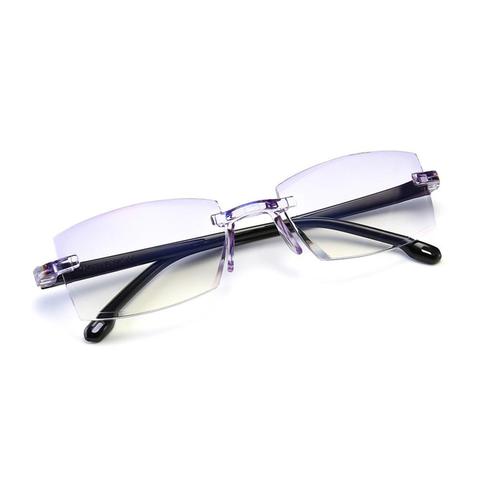 Frameless Diamond Trimming Reading Glasses Anti Blue Light Diopter +1.0 +1.5 +2.0 +2.5 +3.0 +3.5 +4.0 For Men Women Unisex ► Photo 1/6