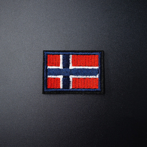 Norway (Size:2.8X3.8cm) Embroidered Patch Iron on Sewing Applique Cute Fabric Clothes Shoes Bag DIY Decoration ► Photo 1/6