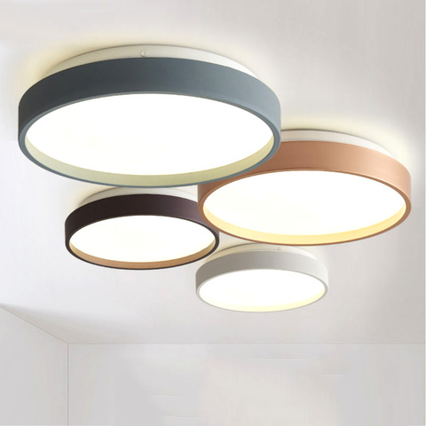Modern nordic minimalist round LED ceiling lights 25/36/38/48cm RC dimmable living room bedroom hotel restaurant home fixture ► Photo 1/6