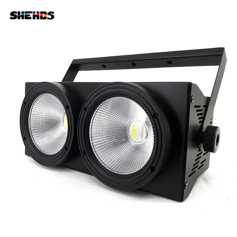 SHEHDS 2eyes 200w COB LED Blinder Light DMX Stage Lighting Effect Cool And Warm White Color For TV Show Party Spectator Seats ► Photo 1/6
