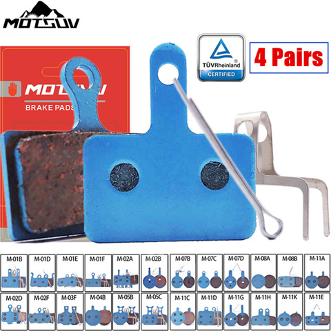 MOTSUV 4 Pairs 8pcs MTB Bicycle Semi-metal Disc Brake Pads for SHIMAN0 SRAM AVID HAYES  Magura Formula and Scooter, link-2 ► Photo 1/6