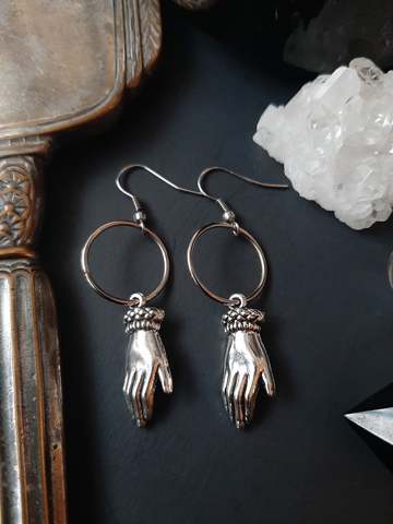 New Design Victorian Style Hand Earrings Witchy, Alternative, Gothic, Minimalism, Witch, Gothic ► Photo 1/1