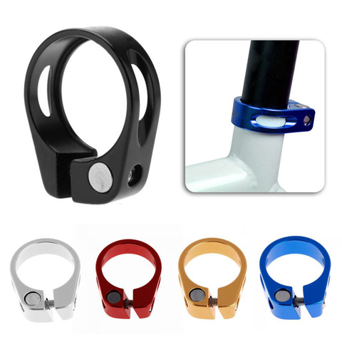 Bike Seat Post Clamp Aluminum Alloy Ultralight Bicycle Lock Seat Clamp Cycling Part Seatpost Clip A 31.8MM/34.9MM ► Photo 1/6