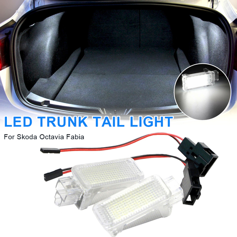 2XLED Trunk Boot Lights Lamp For Skoda Octavia Fabia Superb Roomster Kodiaq Led Luggage Compartment Light ► Photo 1/6