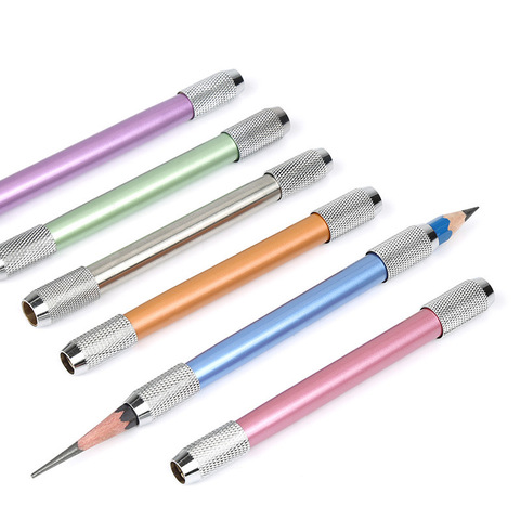Metal Double Head Color Pencil Extender Adjustable Holder Sketch School Office Painting Art Supplies Writing Tool ► Photo 1/6