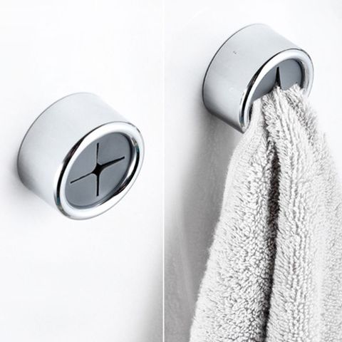 Self Adhesive Towel Holder Wall Mount Wash Cloth Rack Storage Hook For Home Kitchen Bathroom ► Photo 1/6