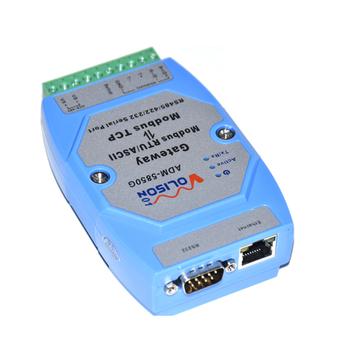 ADM-5850G Industrial Modbus gateway server, MODBUS RTU/ASCII to Modbus TCP, support PLC serial port ► Photo 1/4