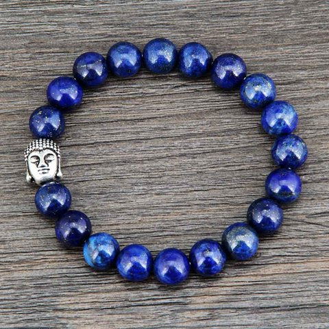 New Natural 8MM Lapis Luzuli Antique Buddha Beads Bracelet Fashion Tibetan Bracelet Bead Jewelry Dropshipping ► Photo 1/5