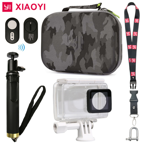 Yi 4K Waterproof Case + Selfie stick+ Bluetooth Remote control +Storage Collect Bag For xiaomi yi 2 xiaoyi 4K camera accessories ► Photo 1/6