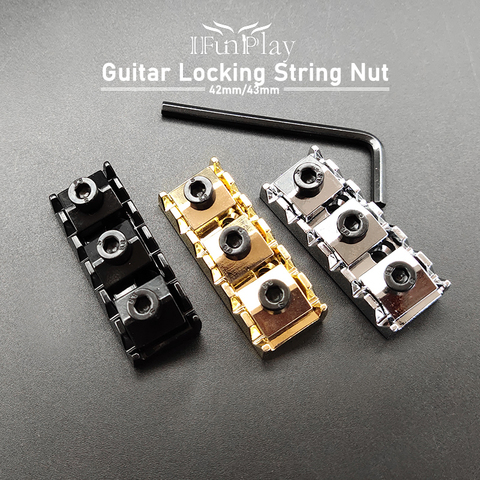 Electric Guitar 42mm/43mm Metal Guitar Tremolo Bridge Locking String Nut for Electric Guitar Guitars Parts Accessories ► Photo 1/6