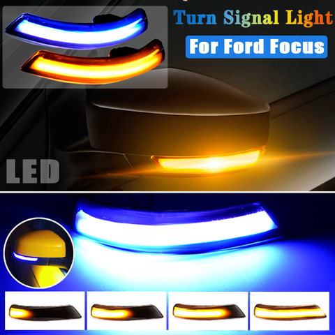 Black Dynamic Turn Signal Light LED Side Rearview Mirror Sequential Indicator Blinker Lamp For Ford Focus 2 3 Mk2 Mk3 Mondeo Mk4 ► Photo 1/6