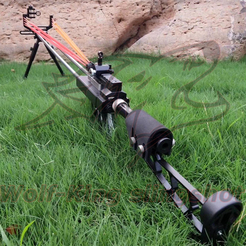 Wolf King Powerful catapult Hunting Slingshot Rifle Double Safety Device Stainless Steel Sight For Shooting Outdoor WK01 ► Photo 1/6