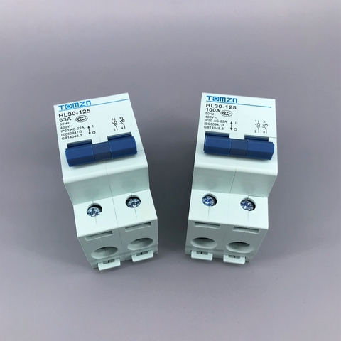HL30 2P Main Switch Function Disconnector Switch Isolator Circuit Breaker 63A 100A ► Photo 1/6