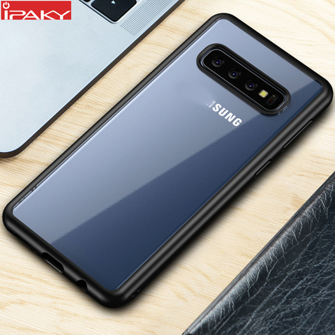 for Samsung S10 Case IPAKY S10e Case Transparent Impact Resistant TPU PC Hybrid Shockproof for Samsung Galaxy S10 Plus Case ► Photo 1/6
