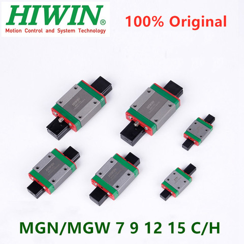 original Hiwin mini Linear guide block carriage MGN9C MGN12C MGN15C MGN9H MGN12H MGN15H MGW9C MGW12C MGW15C MGW9H MGW12H MGW15H ► Photo 1/6