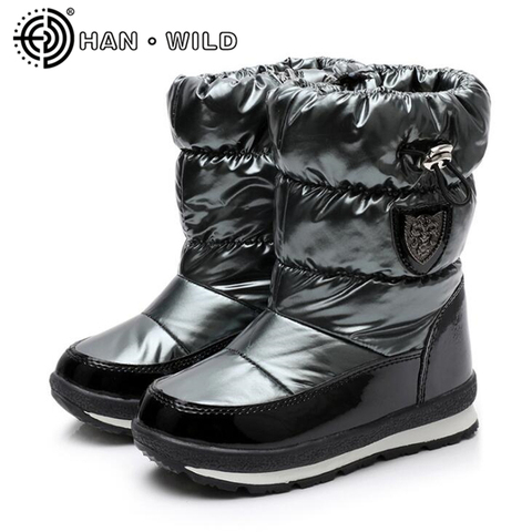 -30 Degree Russia Real Wool Keep Warm Women Ankle Boots Winter Shoes Ladies Waterproof Snow Boots Boys Girls Snow Boots Rainboot ► Photo 1/6