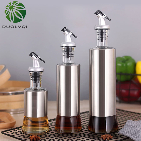 Kitchen Glass Bottle For Oil Stainless Steel Oil Bottle Leak-proof Vinegar Oil Cruet Storage Soy Sauce Dispenser Kitchen Tools ► Photo 1/6