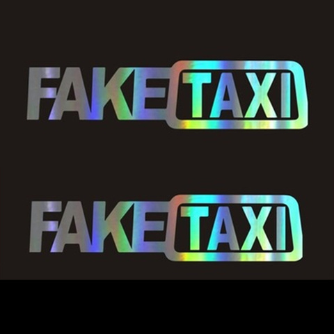 FAKE TAXI Reflective Car Auto Sticker Window Van Vinyl Decal Self Adhesive Emblem Badge For Honda Toyota VW BMW Car Styling ► Photo 1/6