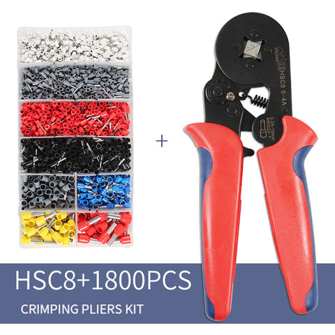 Self-Adjustable Crimping Plier +1800pcs Crimping Terminals kit AWG23-7 Wire Cable Tube Terminals Crimping Pliers Multi Hand Tool ► Photo 1/4