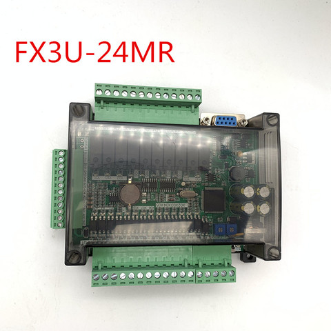 FX3U-24MR 6AD 2DA high speed PLC industrial control board with 485 communication and RTC ► Photo 1/2